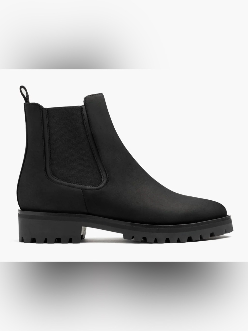 Thursday Boot Company Legend Chelsea Black Leather Lug Sole Ankle Boots Women 8